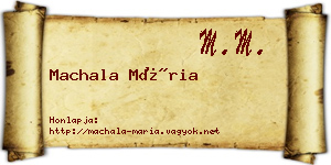 Machala Mária névjegykártya