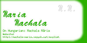 maria machala business card