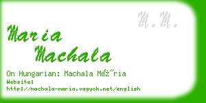 maria machala business card